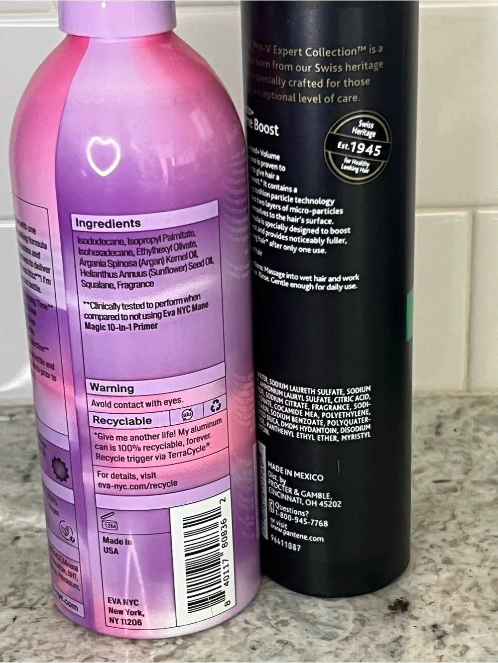 eva nyc 16oz Mane Magic 10-in-1 Primer & NWT Pantene Volume Boost Shampo Bundle
